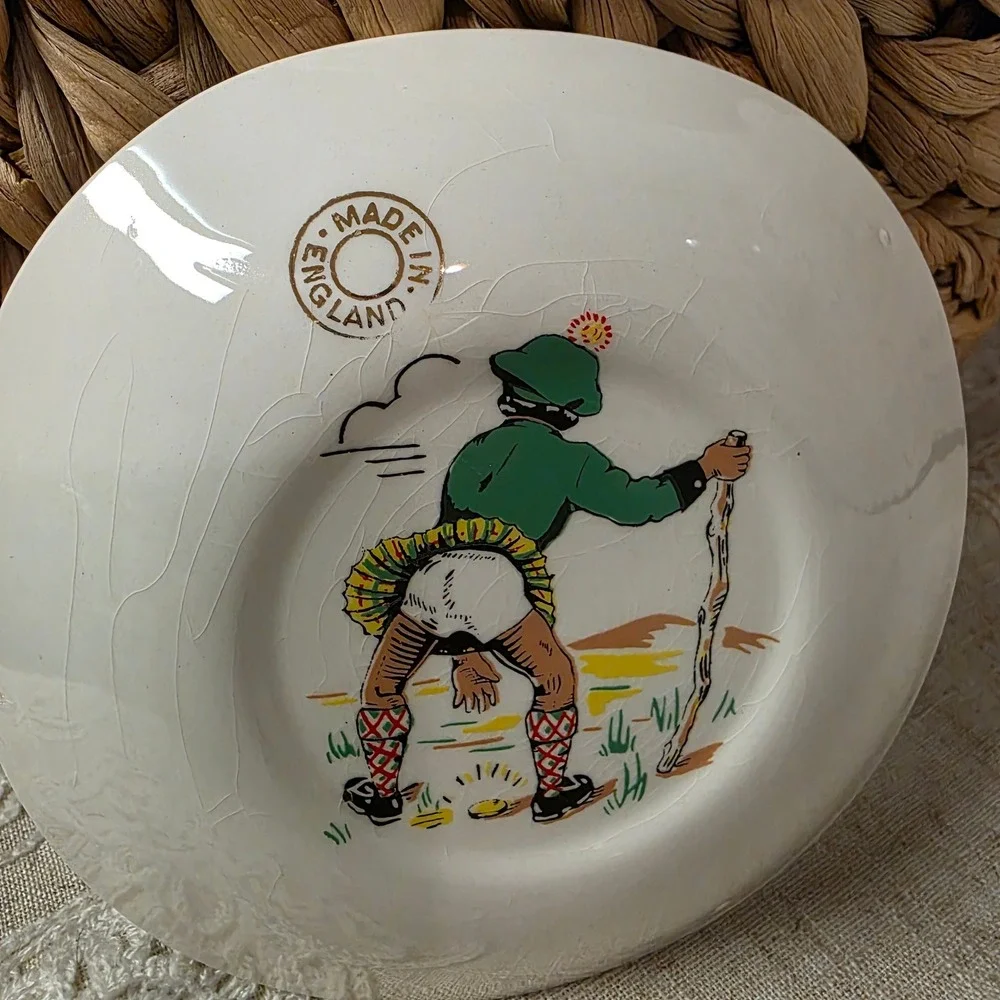 Vintage Scottish Funny Kilt Novelty Trinket Tray Bowl 